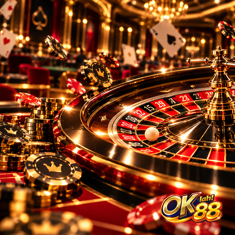 Live roulette wheel at a live casino table